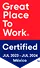 Great Place to Work Certified Logo